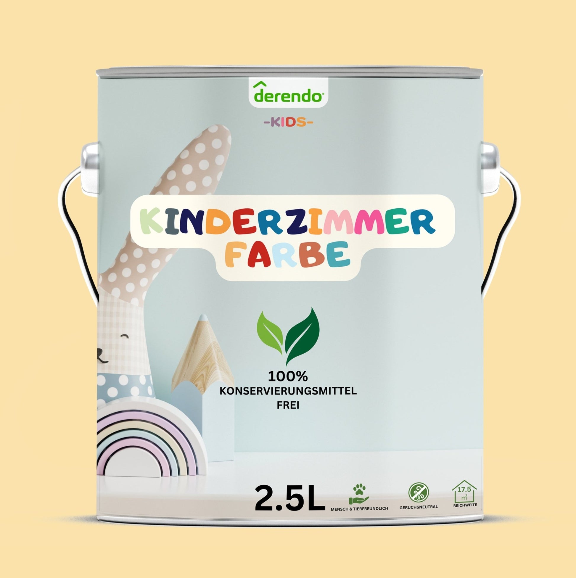 Derendo Kinderzimmer Wandfarbe - Bienengelb - 4251604926425 - Derendo