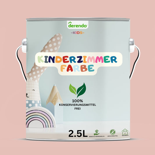 Derendo Kinderzimmer Wandfarbe - Feenstaubrosa - 4251604926388 - Derendo