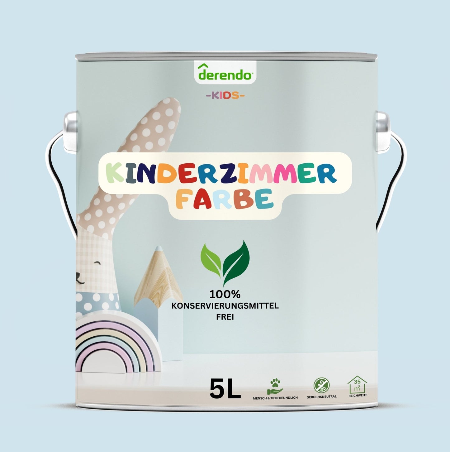 Derendo Kinderzimmer Wandfarbe - Luftballonblau - 4251604926289 - Derendo