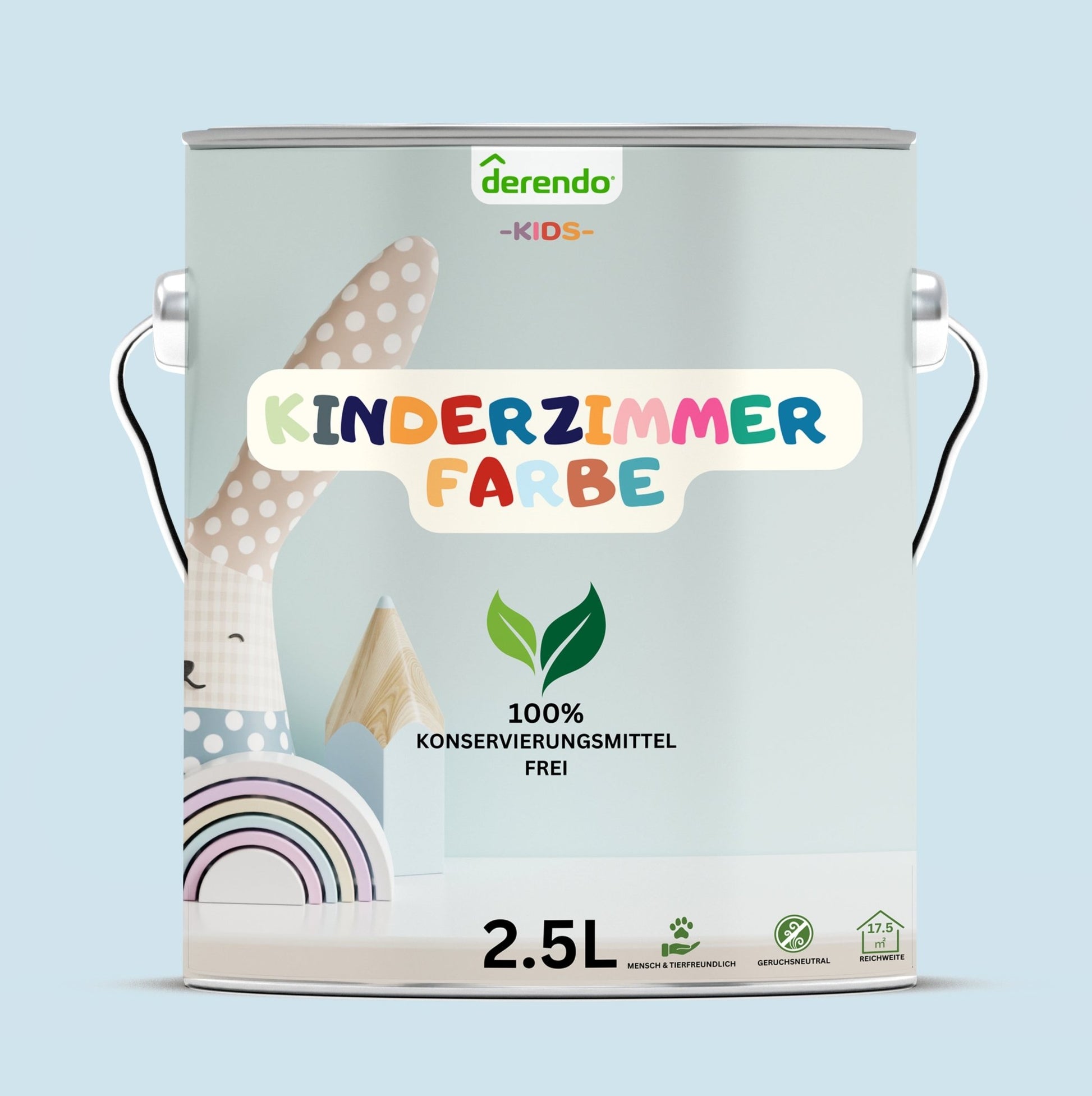 Derendo Kinderzimmer Wandfarbe - Luftballonblau - 4251604926265 - Derendo