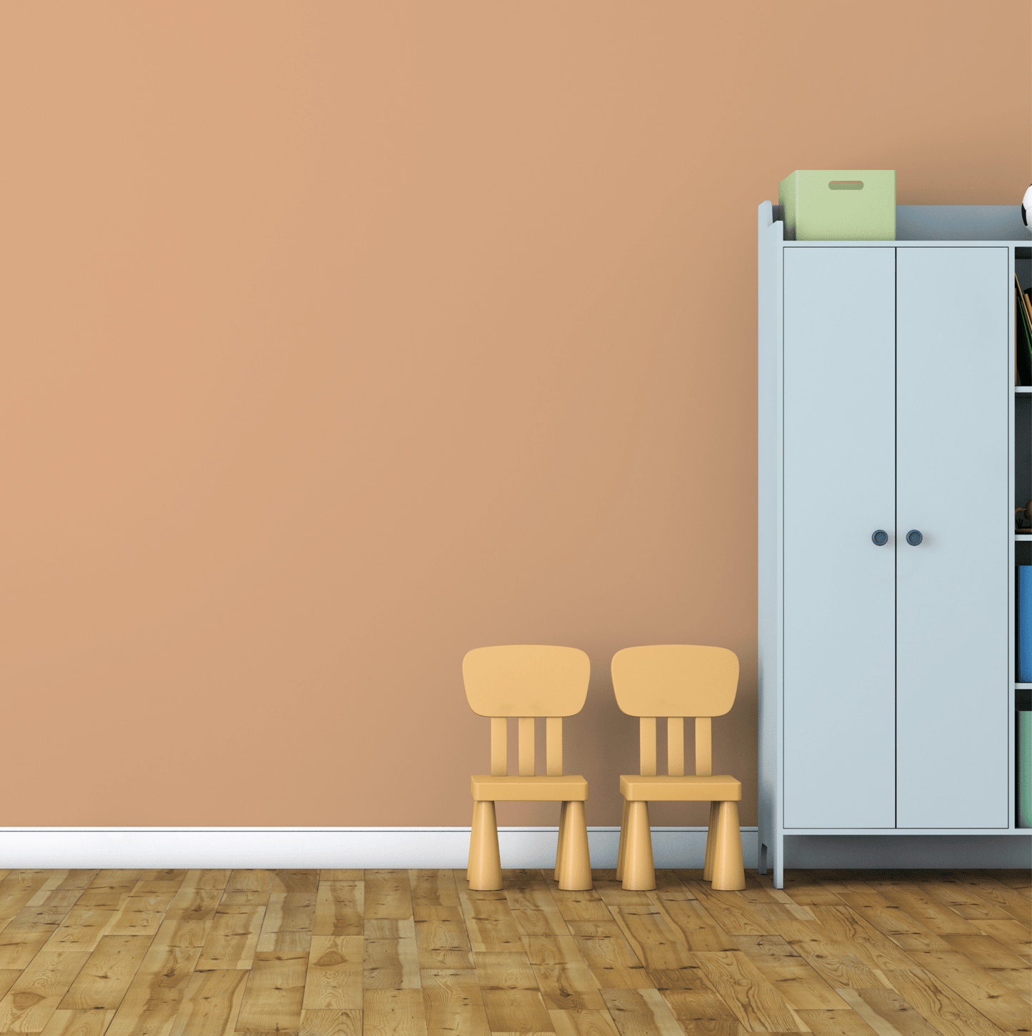 Derendo Kinderzimmer Wandfarbe Orange - Aprikose in 2.5 Liter – Produktbild von Derendo
