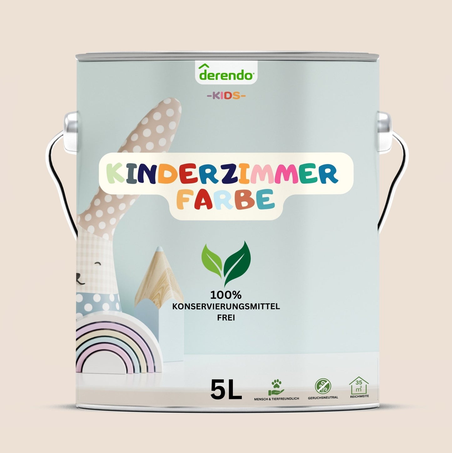 Derendo Kinderzimmer Wandfarbe - Sandkastenbeige - 4251604926128 - Derendo
