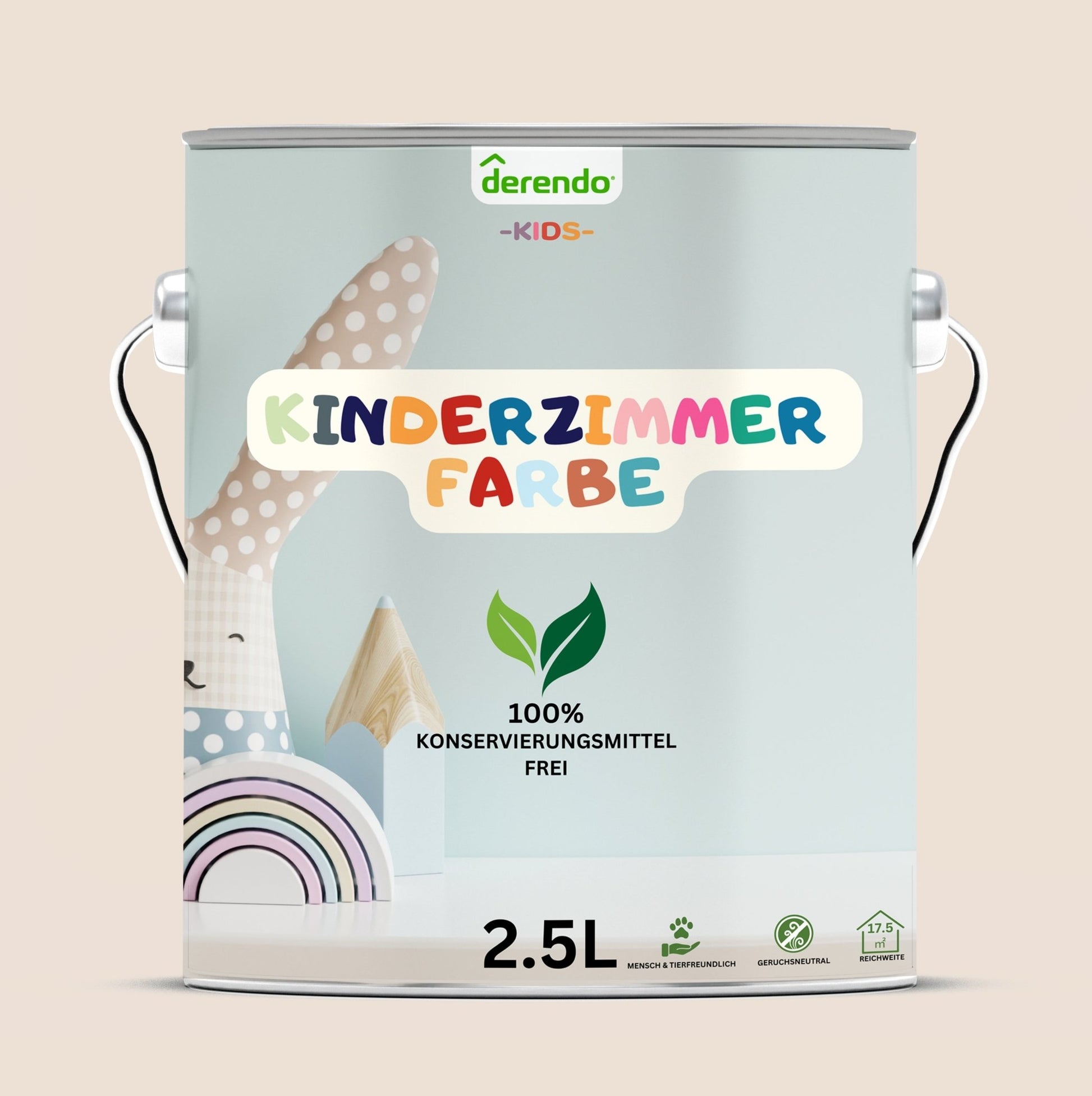 Derendo Kinderzimmer Wandfarbe - Sandkastenbeige - 4251604926104 - Derendo