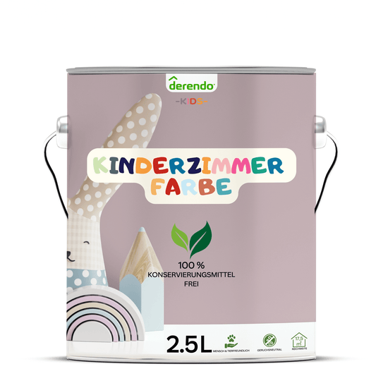 Derendo Kinderzimmer Wandfarbe - Steinrot in 2.5 Liter – Produktbild von Derendo