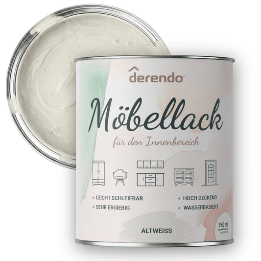 Derendo® Möbelfarbe Altweiss 750ml – Möbelfarbe ohne Schleifen in – Produktbild von Derendo