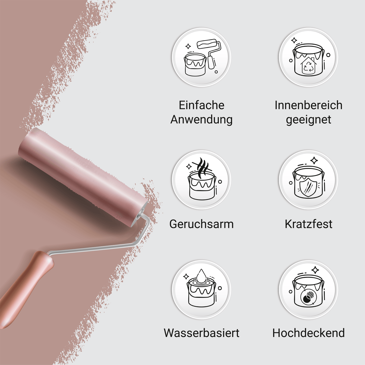 Derendo Möbelfarbe Bordeauxrot 2,5 L – Holzfarbe für Innen – Ohne Schleifen, Hochdeckend & Wasserbasiert – Für Möbel, Türen & Küchen – Umweltfreundlich & Geruchsarm - 4251604929396 - Derendo