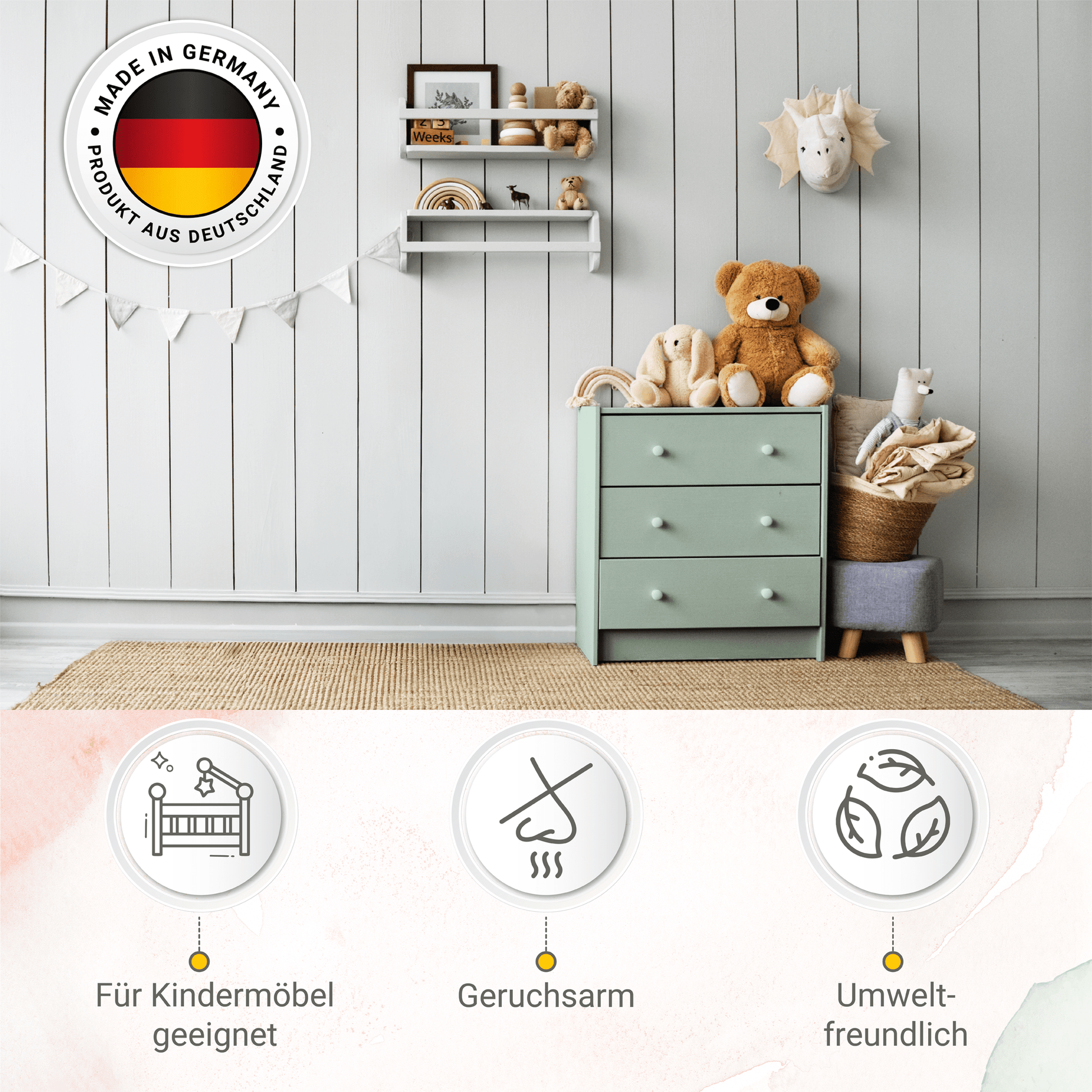 Derendo® Möbelfarbe Salbeigrün 750ml – Möbelfarbe ohne Schleifen in – Produktbild von Derendo