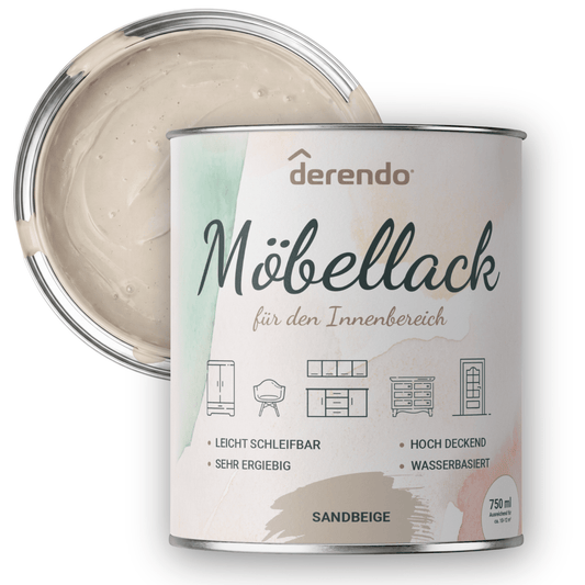 Derendo® Möbelfarbe Sandbeige 750ml – Möbelfarbe ohne Schleifen in – Produktbild von Derendo