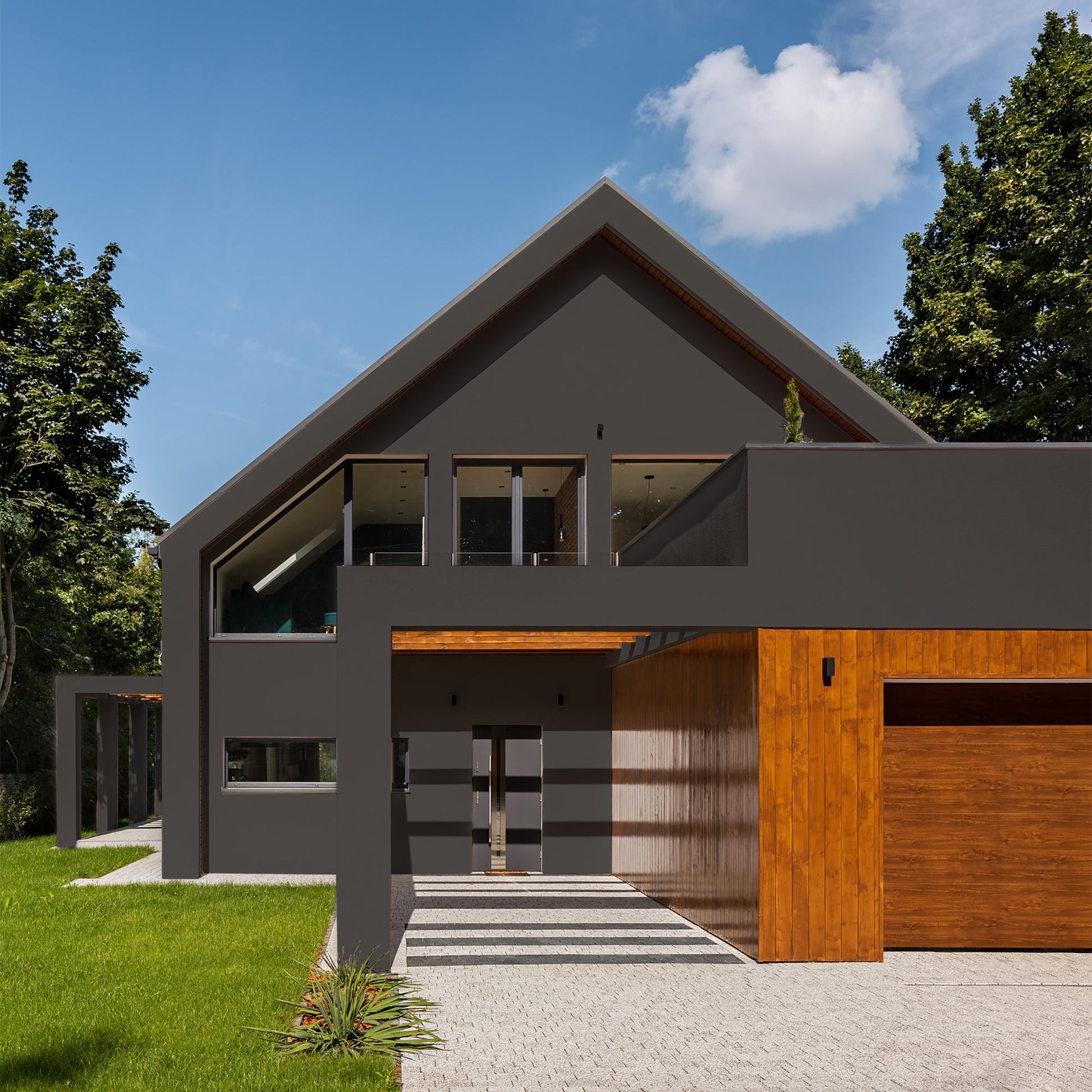 Derendo Premium Fassadenfarbe Anthrazitgrau mit Wetterschutz und Abperleffekt - 4251604929136 - Derendo