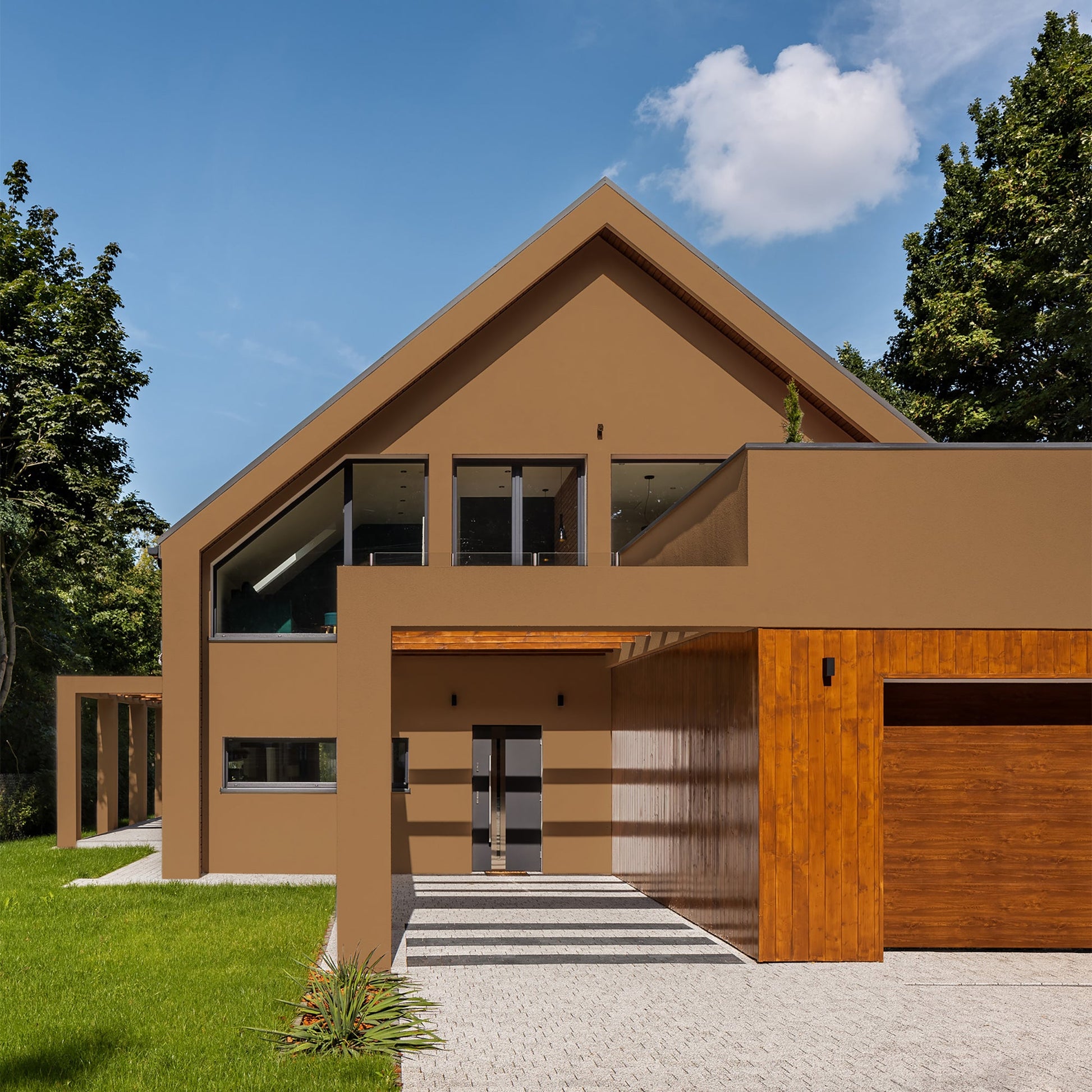 Derendo Premium Fassadenfarbe Erdbraun mit Wetterschutz und Abperleffekt - 4251604929105 - Derendo