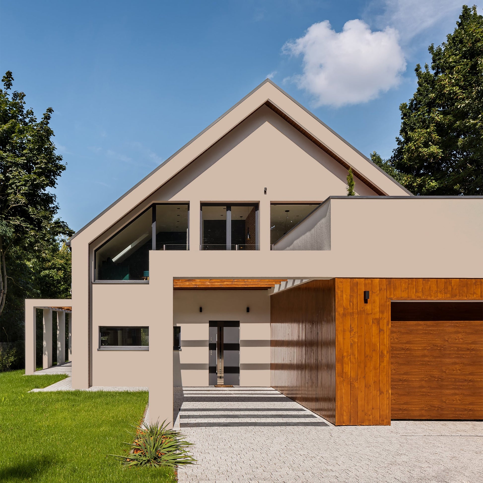 Derendo Premium Fassadenfarbe Sandbeige mit Wetterschutz und Abperleffekt - 4251604929228 - Derendo
