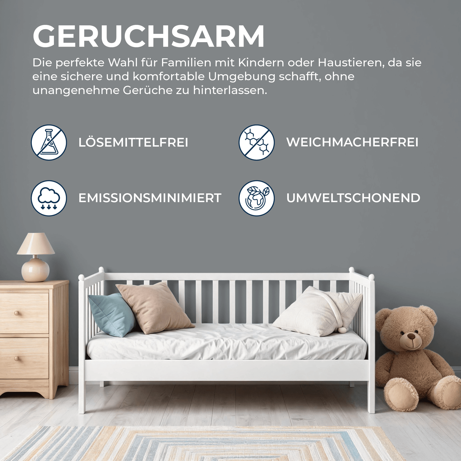 Derendo Wandfarbe Latexfarbe Asphaltgrau Matt abwaschbar in 10 Liter – Produktbild von Derendo