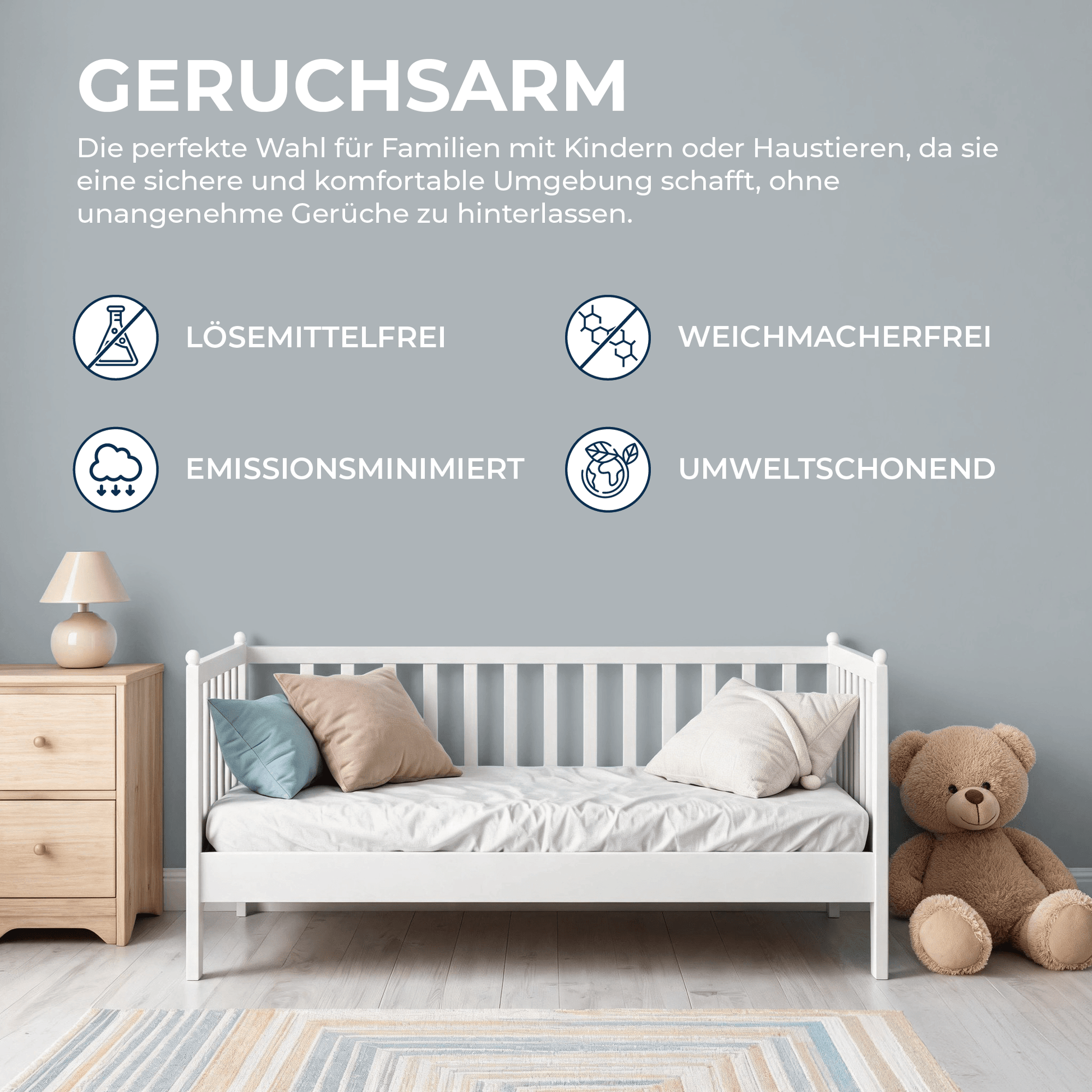 Derendo Wandfarbe Latexfarbe Betongrau Matt abwaschbar in 10 Liter – Produktbild von Derendo