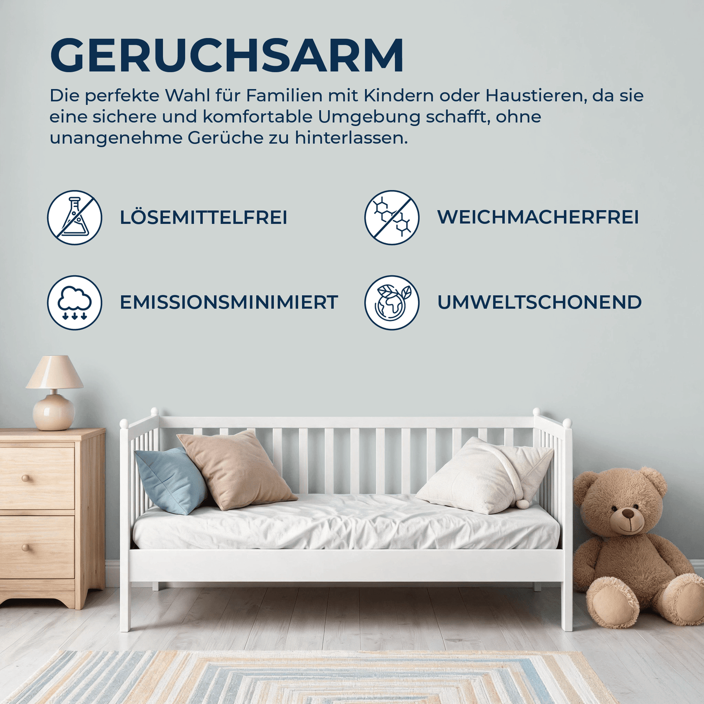 Derendo Wandfarbe Latexfarbe Hellgrau Matt abwaschbar in 10 Liter – Produktbild von Derendo