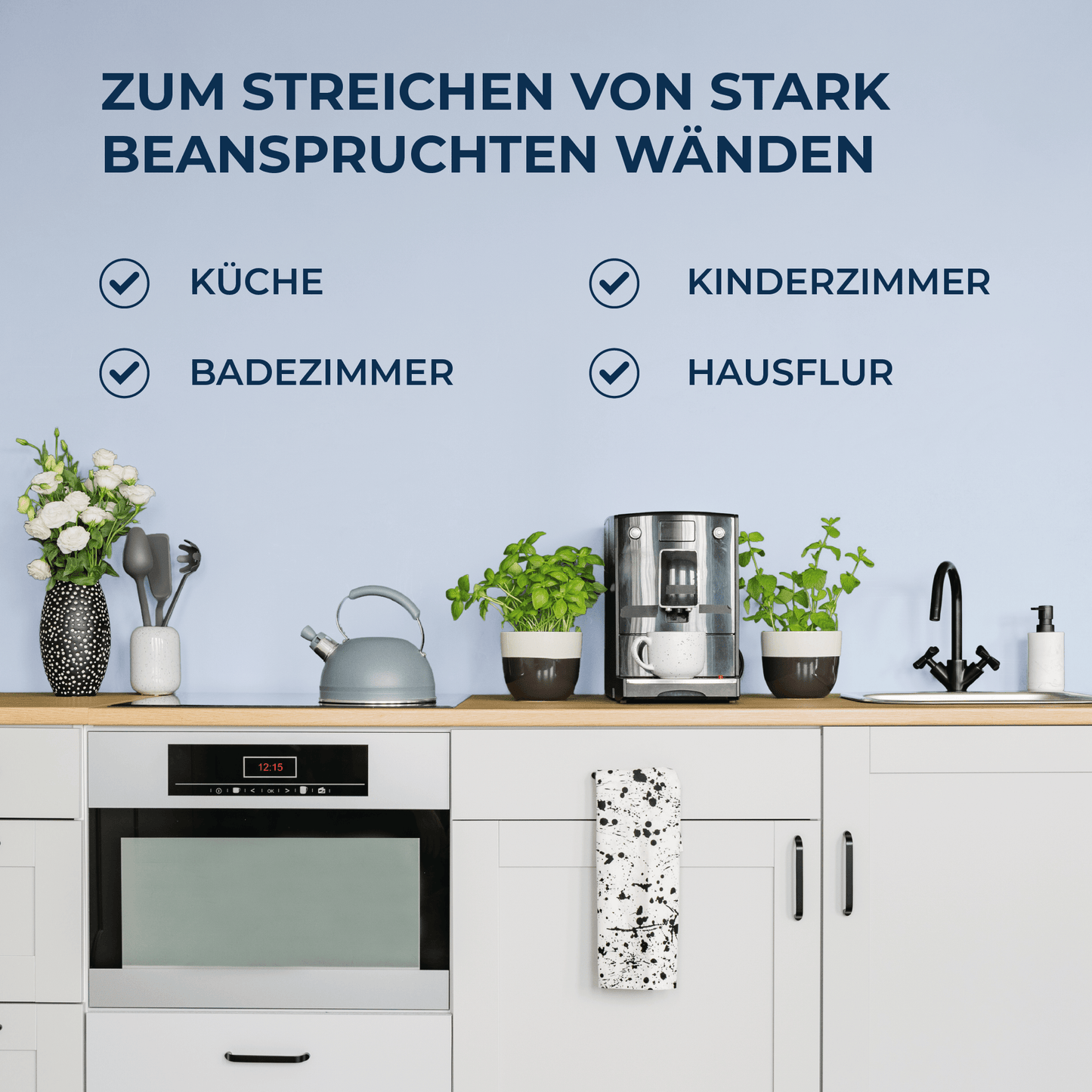 Derendo Wandfarbe Latexfarbe Lavendel Matt abwaschbar in 10 Liter – Produktbild von Derendo