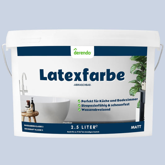 Derendo Wandfarbe Latexfarbe Lavendel Matt abwaschbar - 4251604927484 - Derendo