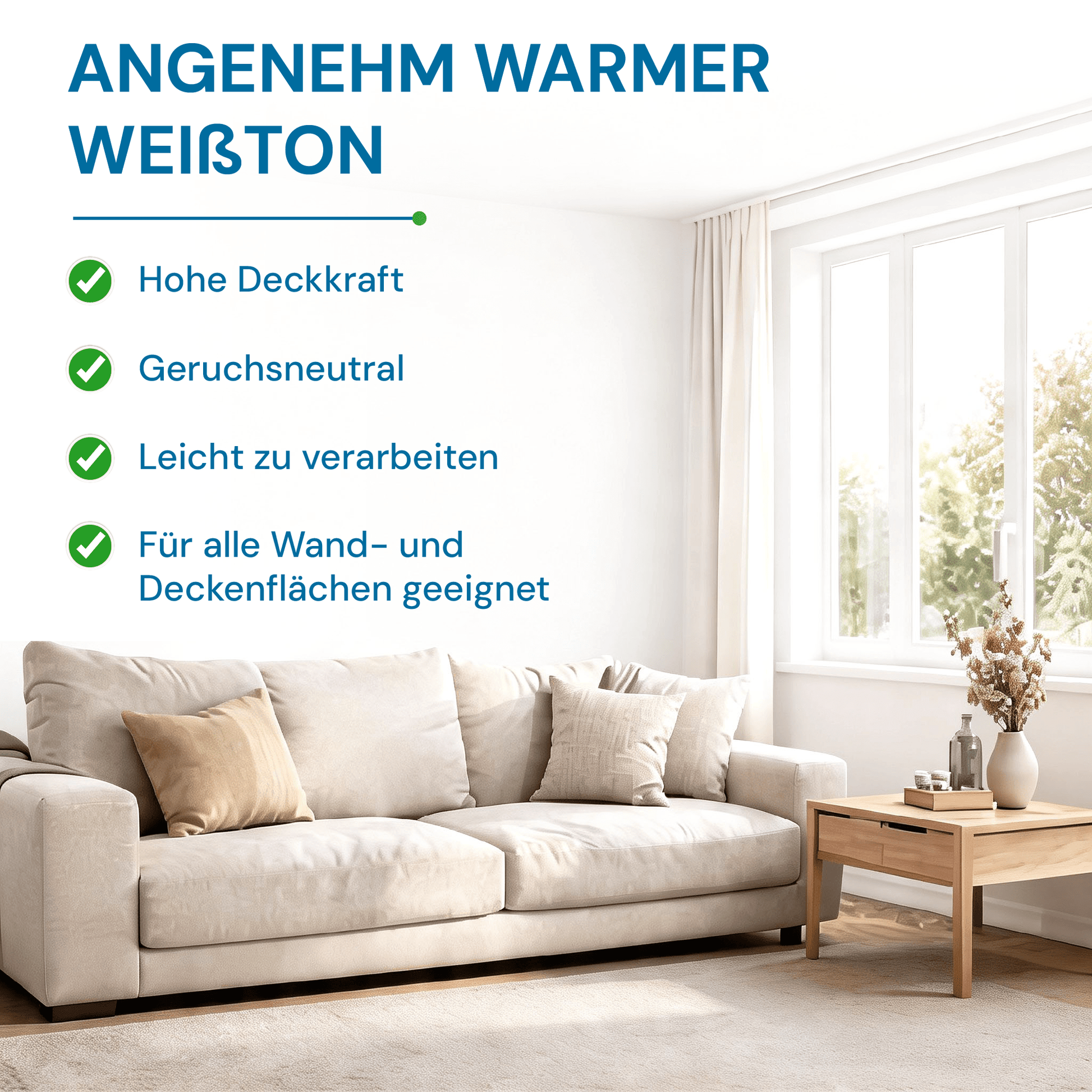 Derendo Wandfarbe Schneeweiss - Unser Bestseller in 10 Liter – Produktbild von Derendo