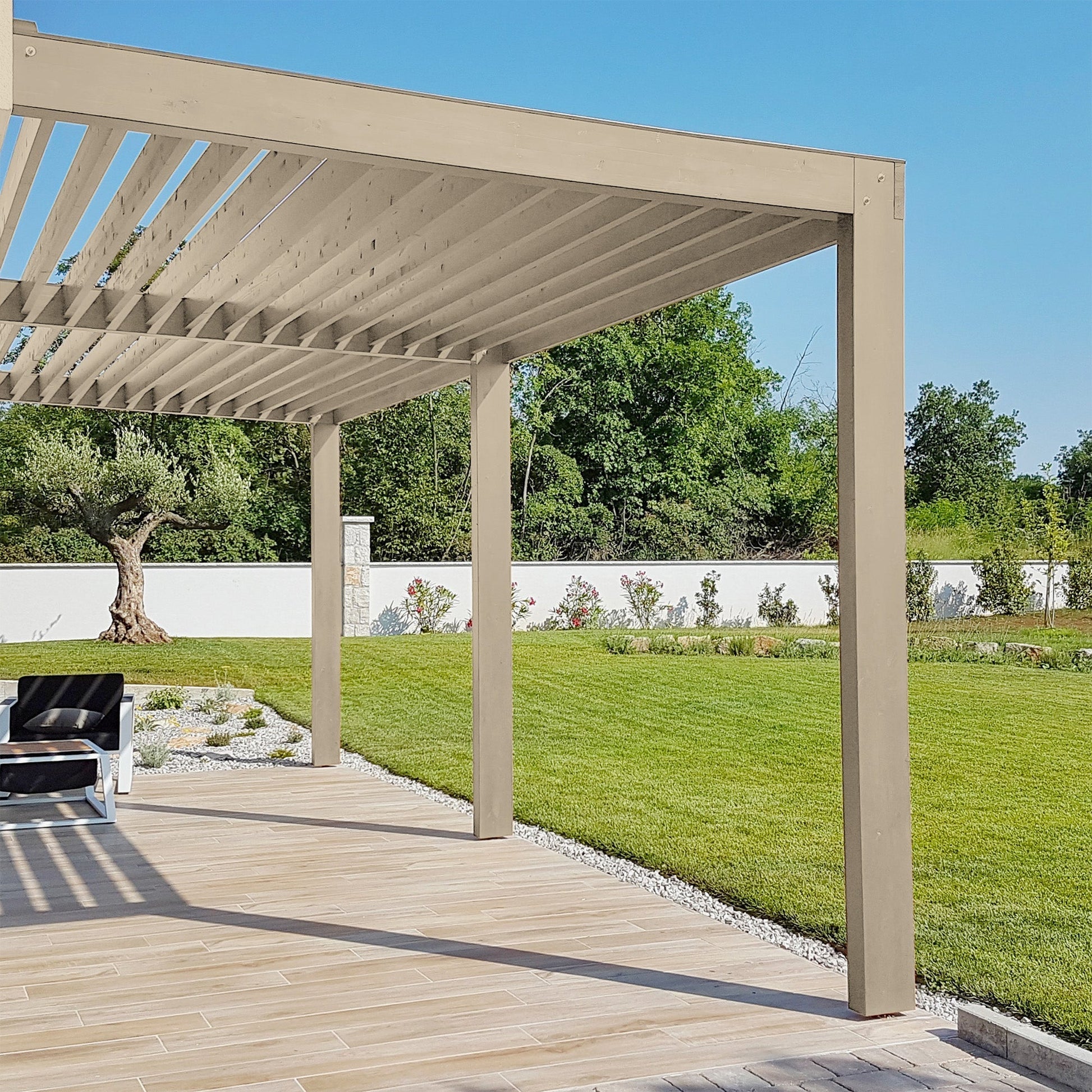 Derendo Wetterschutz Holzfarbe Beige Sandbeige in Sandbeige – Produktbild von Derendo