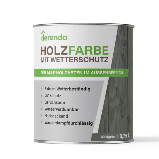 Derendo Wetterschutz Holzfarbe Grün Waldgrün - 4251604929433 - Derendo