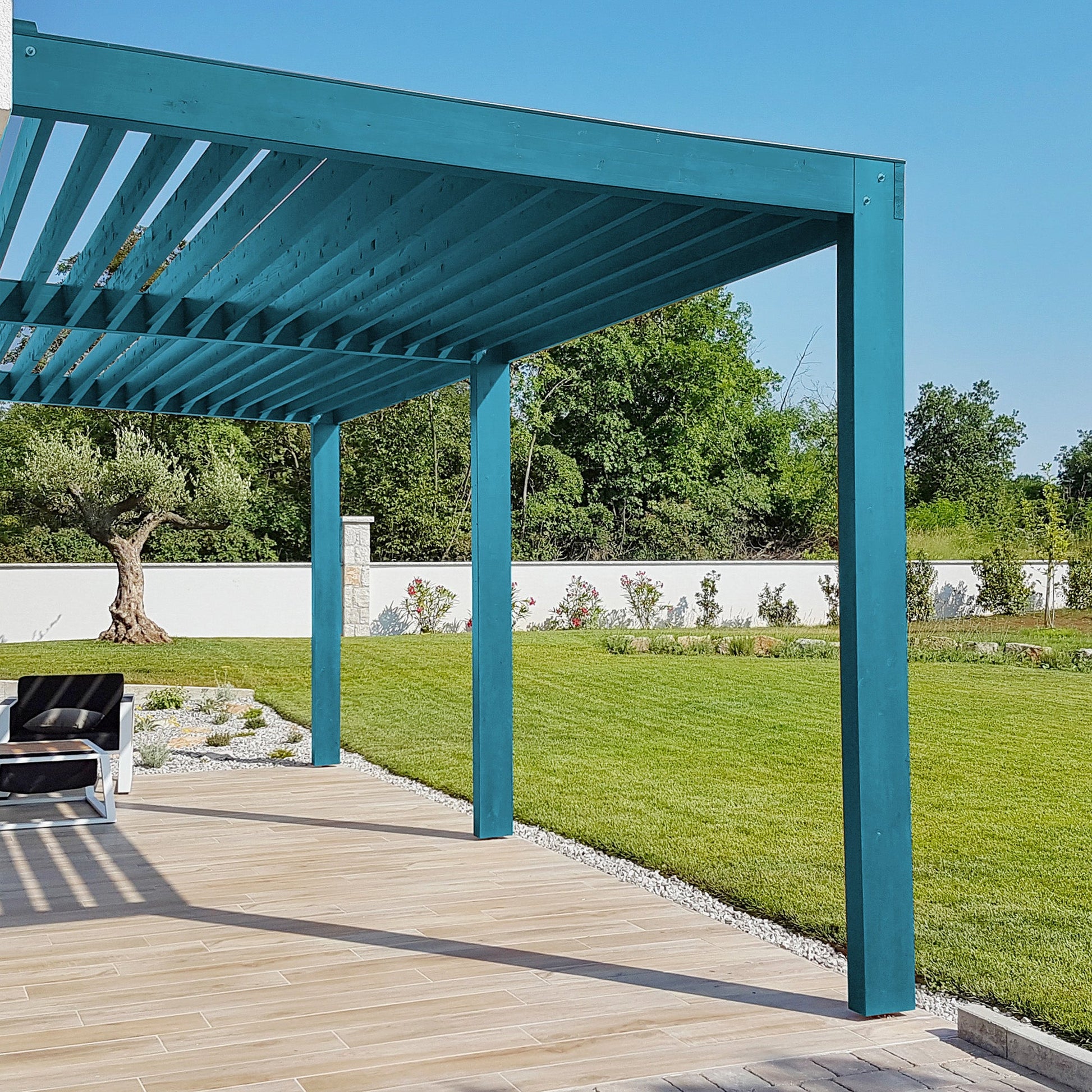 Derendo Wetterschutz Holzfarbe Lichtblau RAL 5012 - 4251604913296 - Derendo