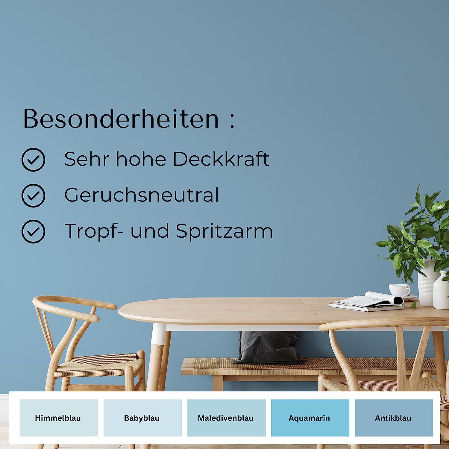 Fühl Dich Wohl Wandfarbe Antikblau in 10 Liter – Produktbild von Derendo