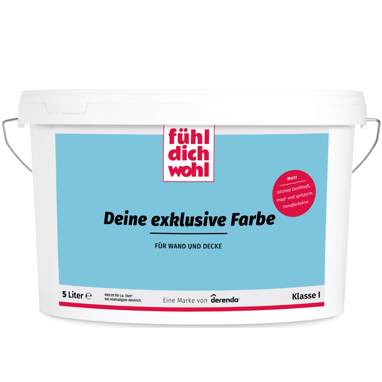 Fühl Dich Wohl Wandfarbe Aquamarin in 10 Liter – Produktbild von Derendo