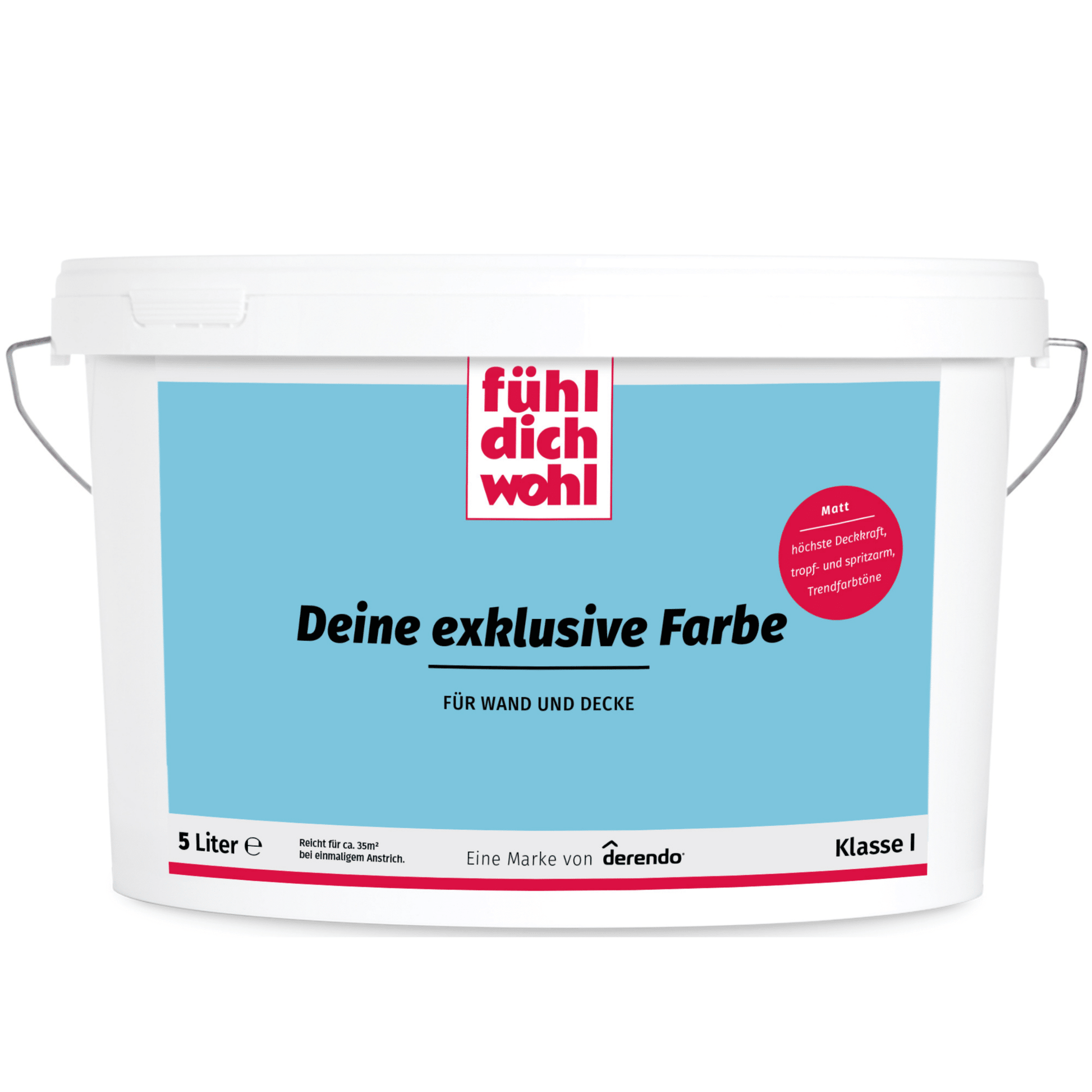 Fühl Dich Wohl Wandfarbe Aquamarin in 10 Liter – Produktbild von Derendo
