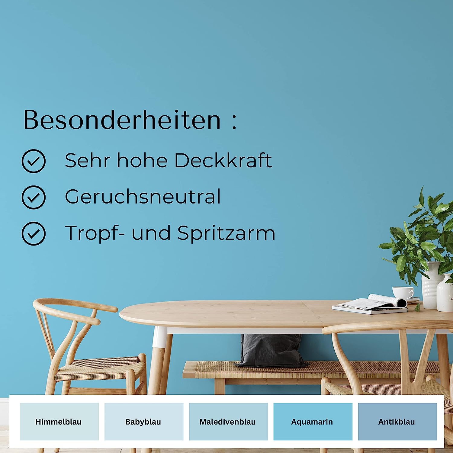 Fühl Dich Wohl Wandfarbe Aquamarin in 10 Liter – Produktbild von Derendo