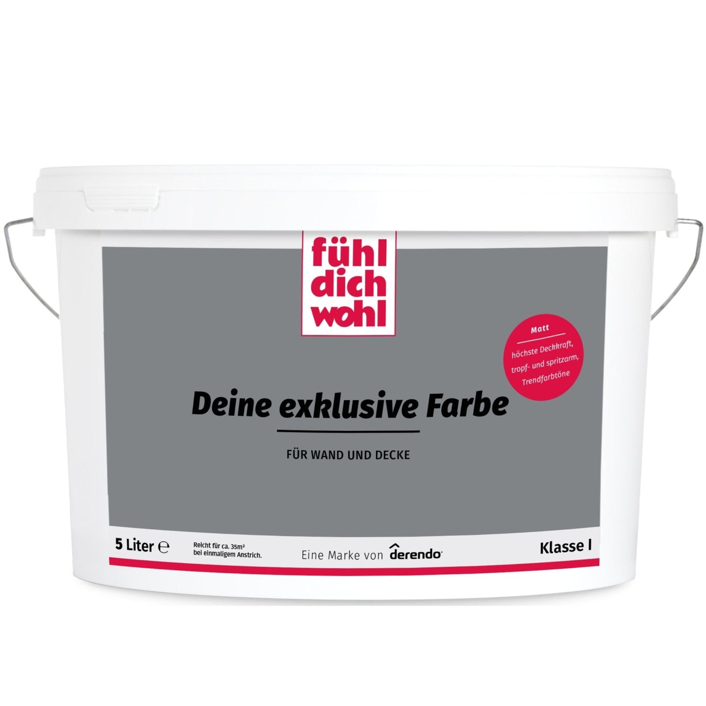 Fühl Dich Wohl Wandfarbe Asphaltgrau in 10 Liter – Produktbild von Derendo