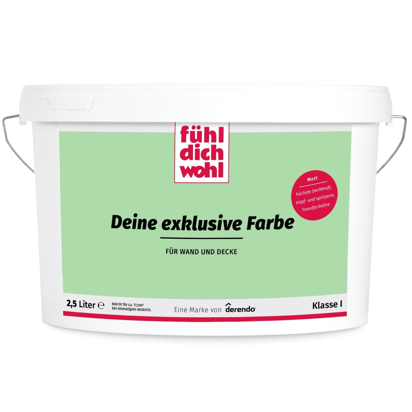 Fühl Dich Wohl Wandfarbe Froschgruen in 10 Liter – Produktbild von Derendo