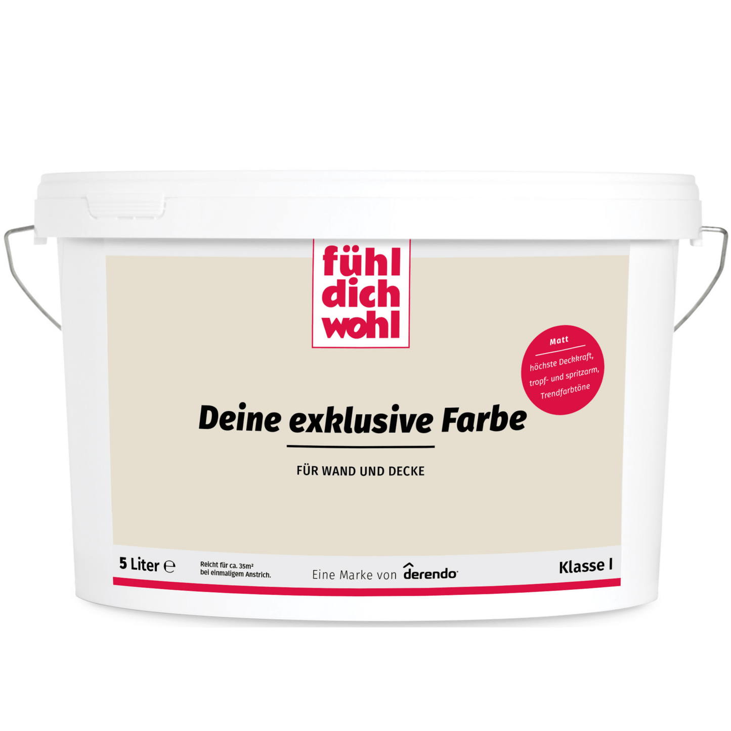 Fühl Dich Wohl Wandfarbe Graubeige in 10 Liter – Produktbild von Derendo