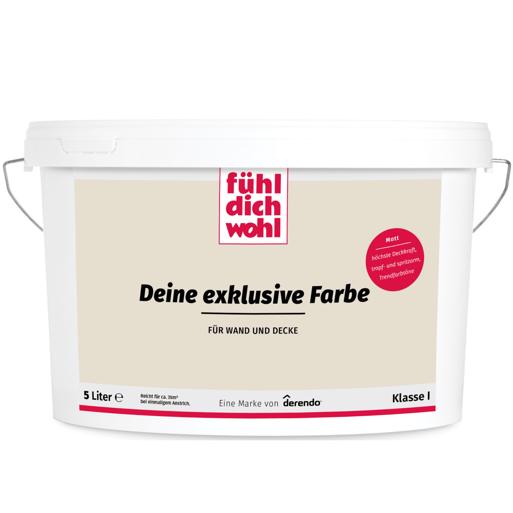 Fühl Dich Wohl Wandfarbe Graubeige in 10 Liter – Produktbild von Derendo
