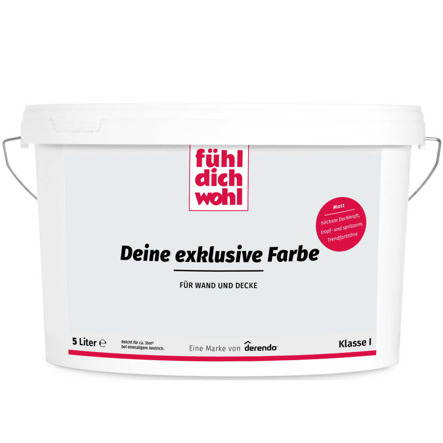Fühl Dich Wohl Wandfarbe Lichtgrau in 10 Liter – Produktbild von Derendo