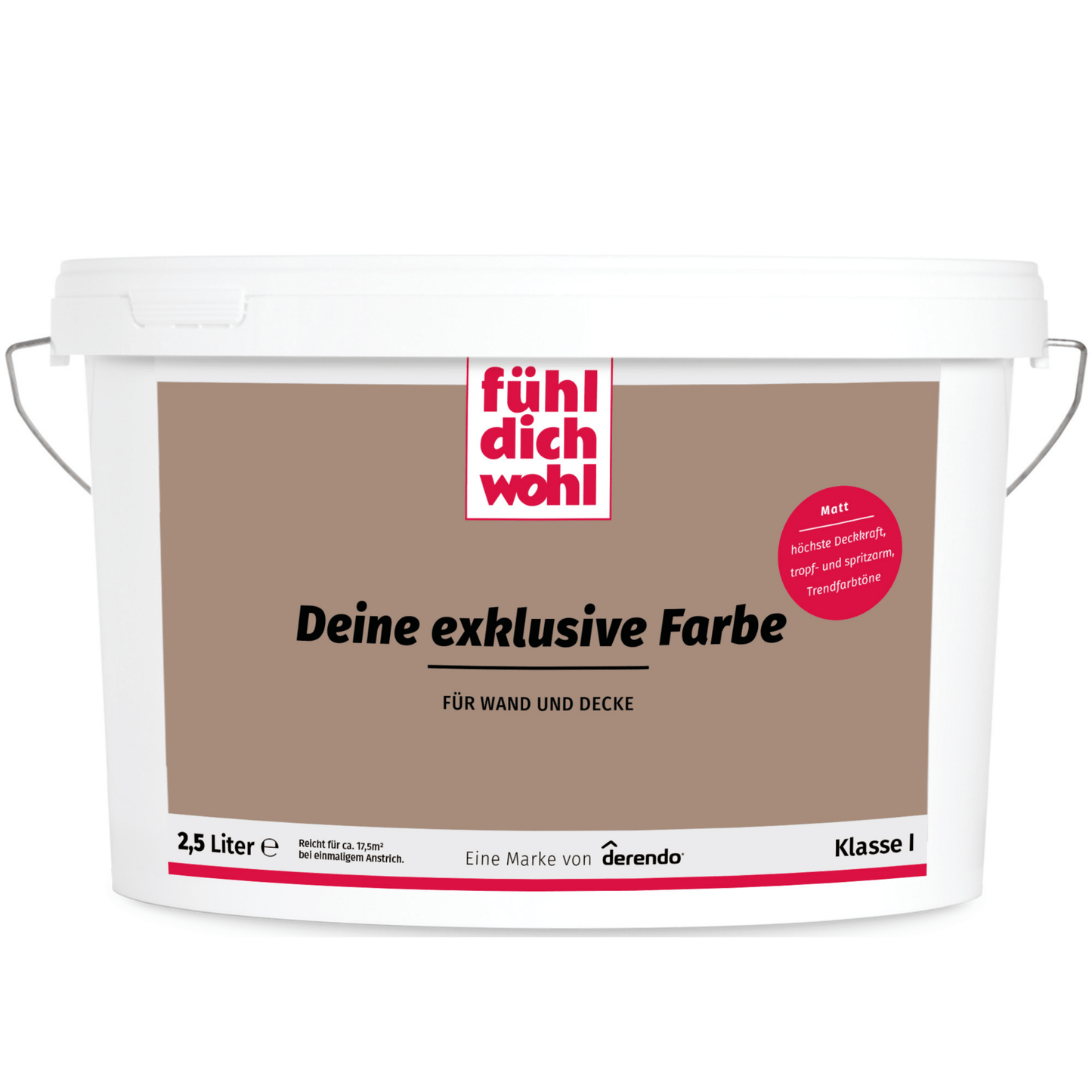 Fühl Dich Wohl Wandfarbe Mokkabraun in 10 Liter – Produktbild von Derendo