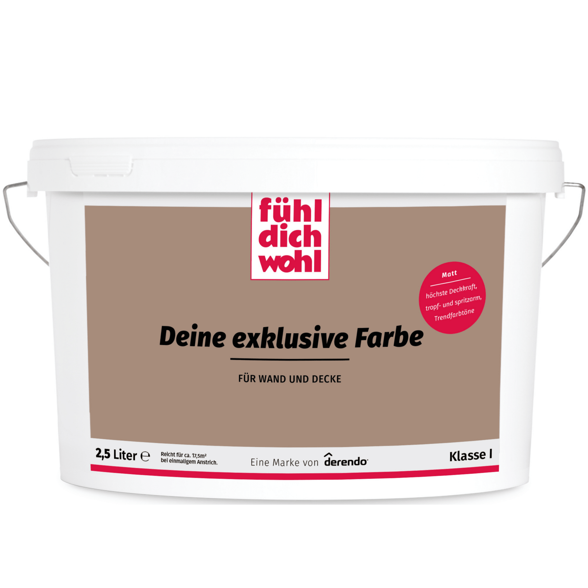 Fühl Dich Wohl Wandfarbe Mokkabraun in 10 Liter – Produktbild von Derendo