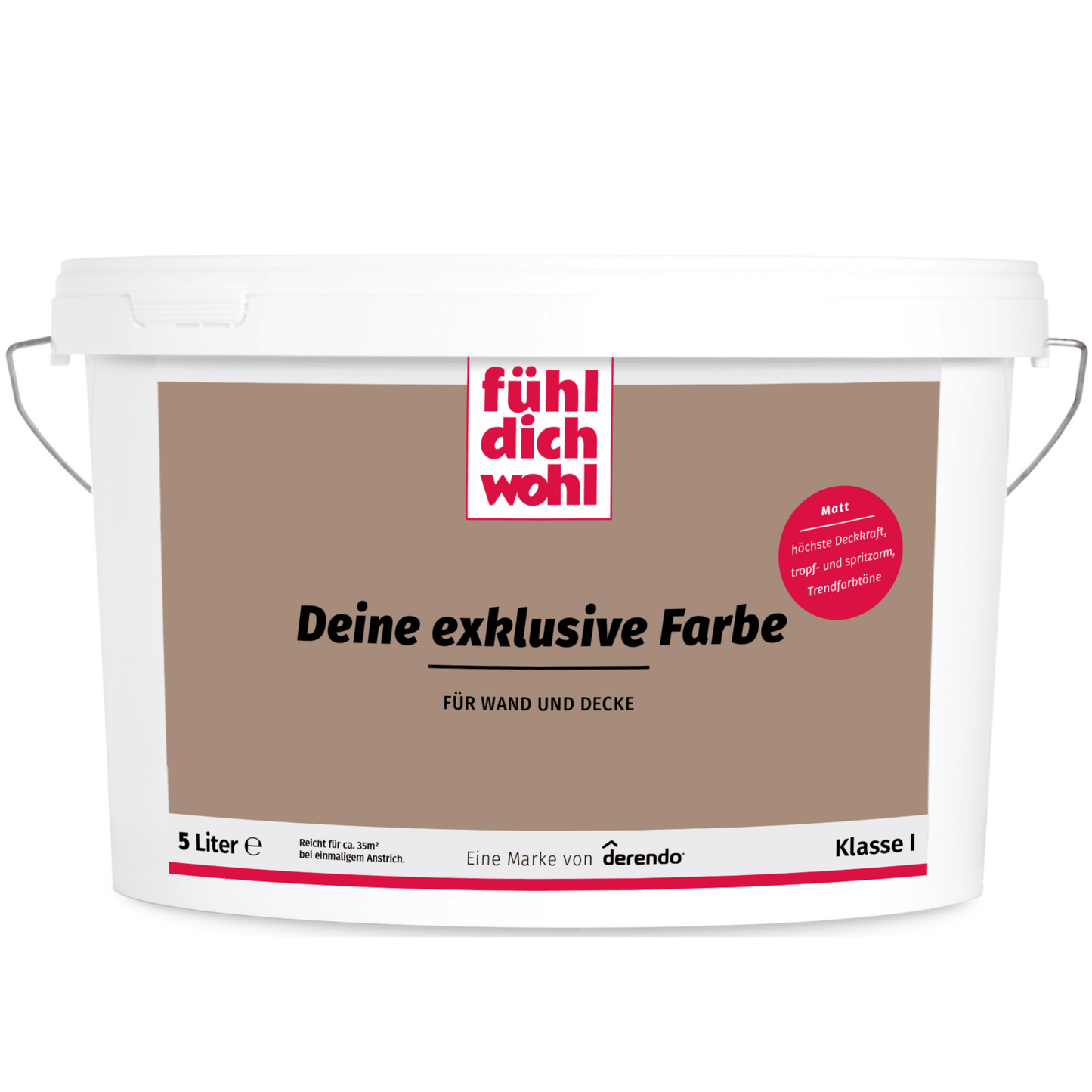 Fühl Dich Wohl Wandfarbe Mokkabraun in 10 Liter – Produktbild von Derendo