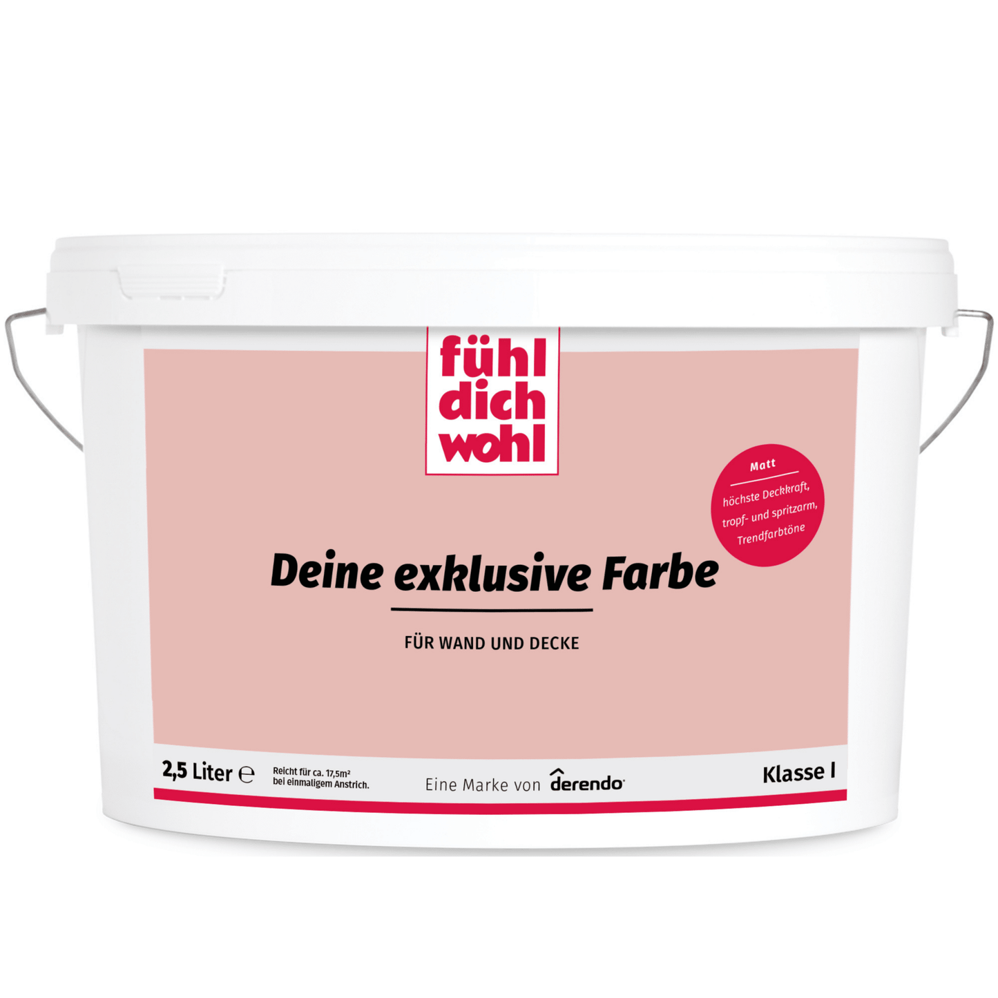Fühl Dich Wohl Wandfarbe Schweinchenrosa in 10 Liter – Produktbild von Derendo