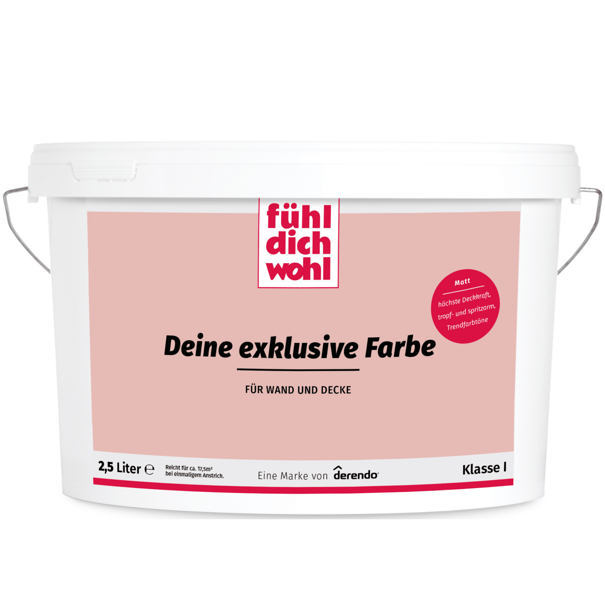 Fühl Dich Wohl Wandfarbe Schweinchenrosa in 10 Liter – Produktbild von Derendo