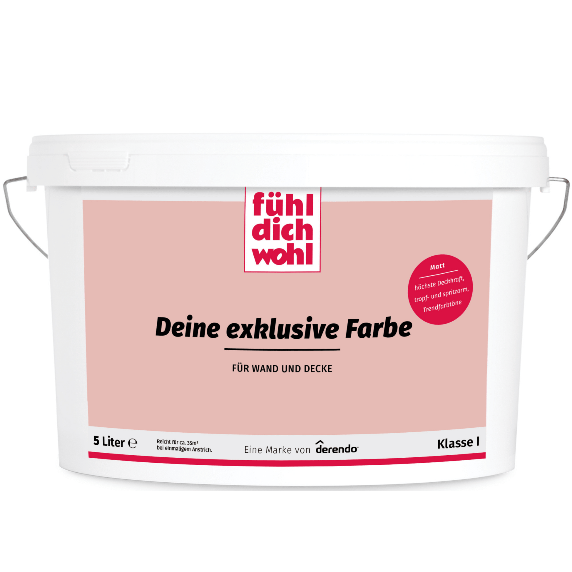 Fühl Dich Wohl Wandfarbe Schweinchenrosa in 10 Liter – Produktbild von Derendo