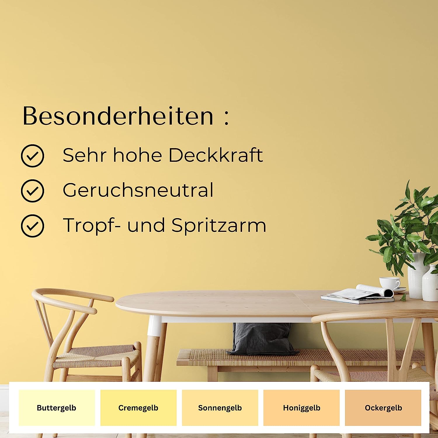 Fühl Dich Wohl Wandfarbe Sonnengelb in 2.5 Liter – Produktbild von Derendo