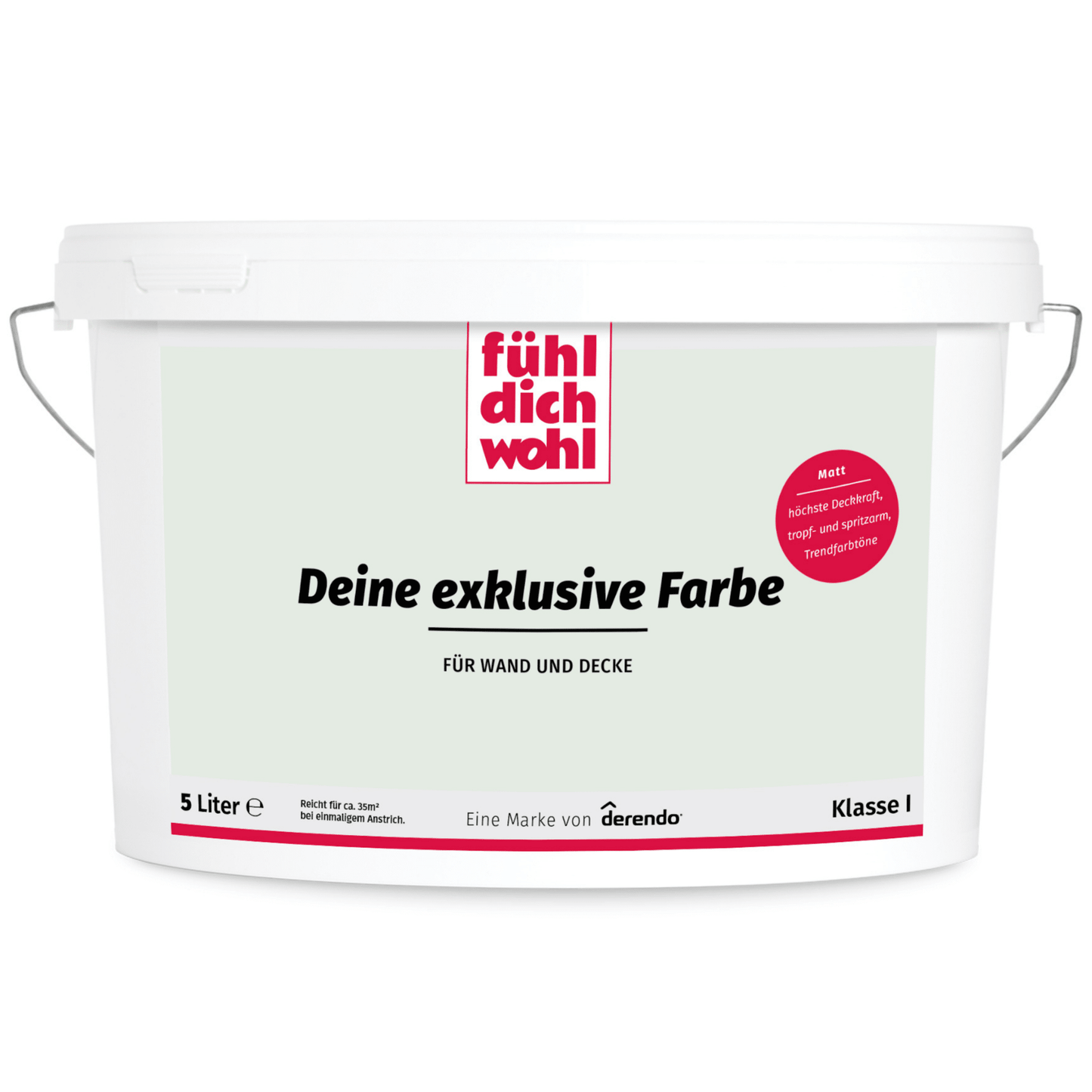 Fühl Dich Wohl Wandfarbe Weissgruen in 10 Liter – Produktbild von Derendo