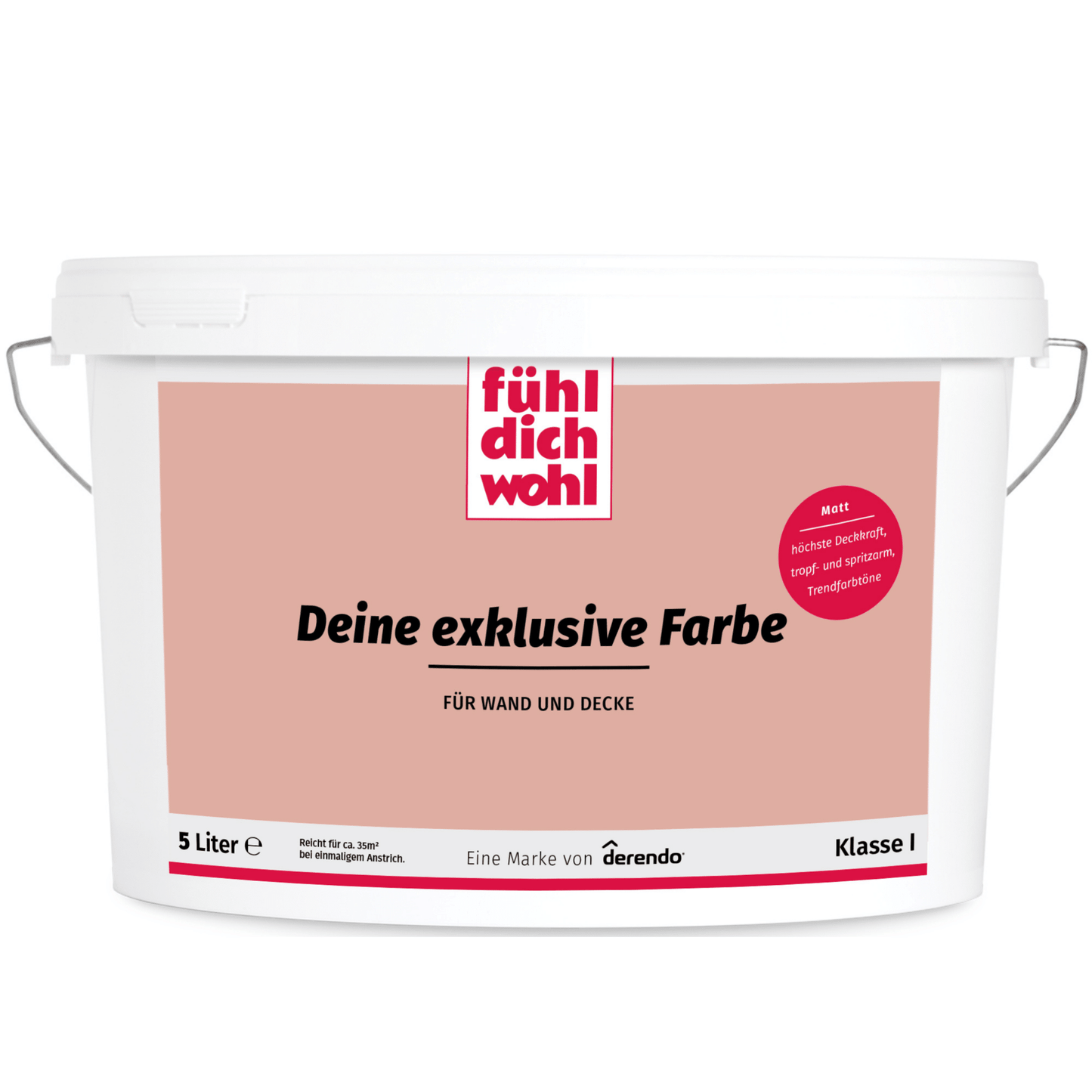 Fühl Dich Wohl Wandfarbe Ziegelstreinrot in 10 Liter – Produktbild von Derendo