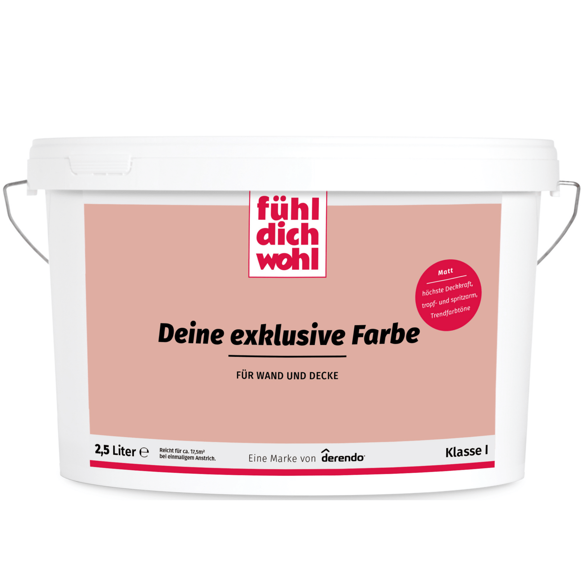 Fühl Dich Wohl Wandfarbe Ziegelstreinrot in 10 Liter – Produktbild von Derendo
