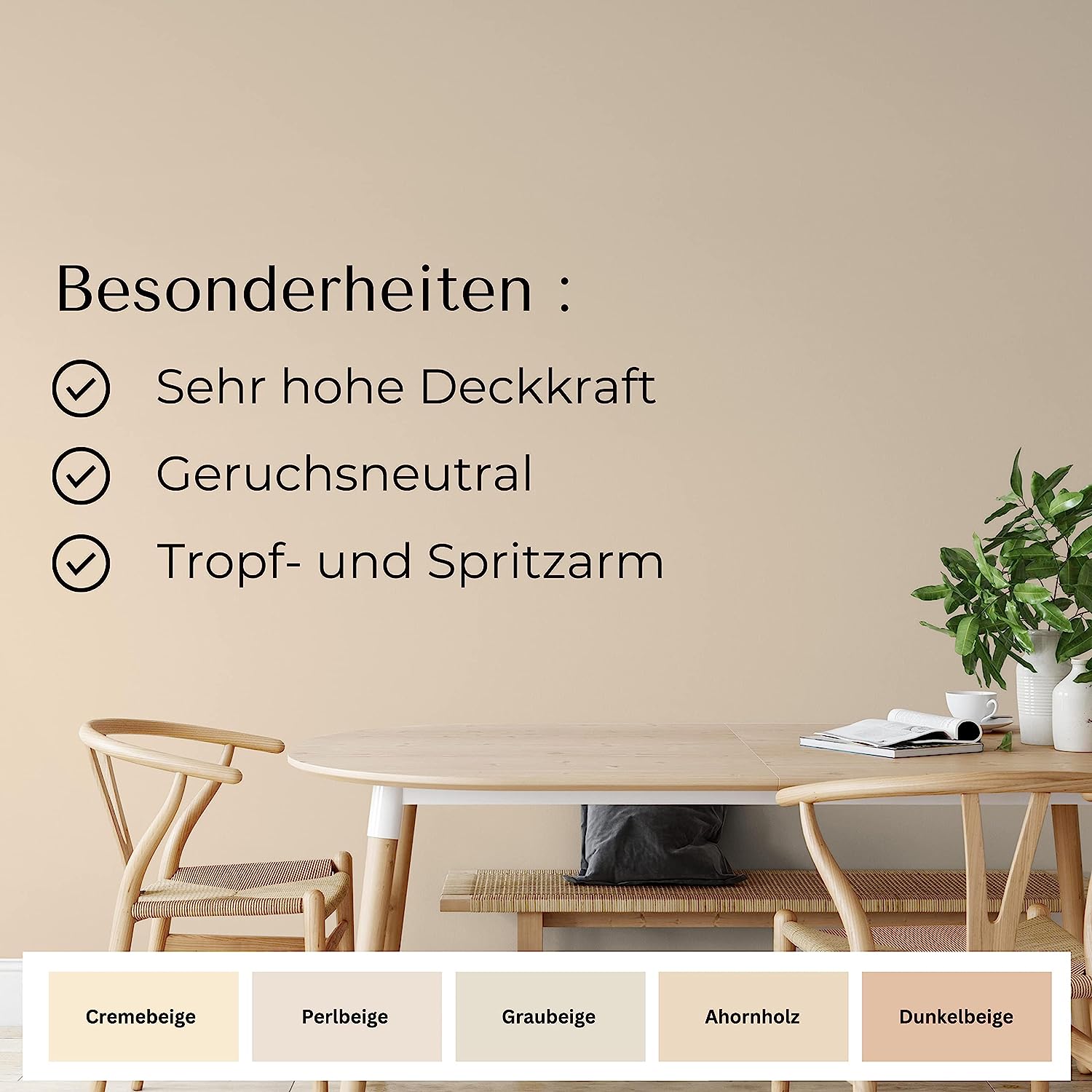 FÜHL DICH WOHL Wandfarbe Ahornholz - 4251604911841 - Derendo