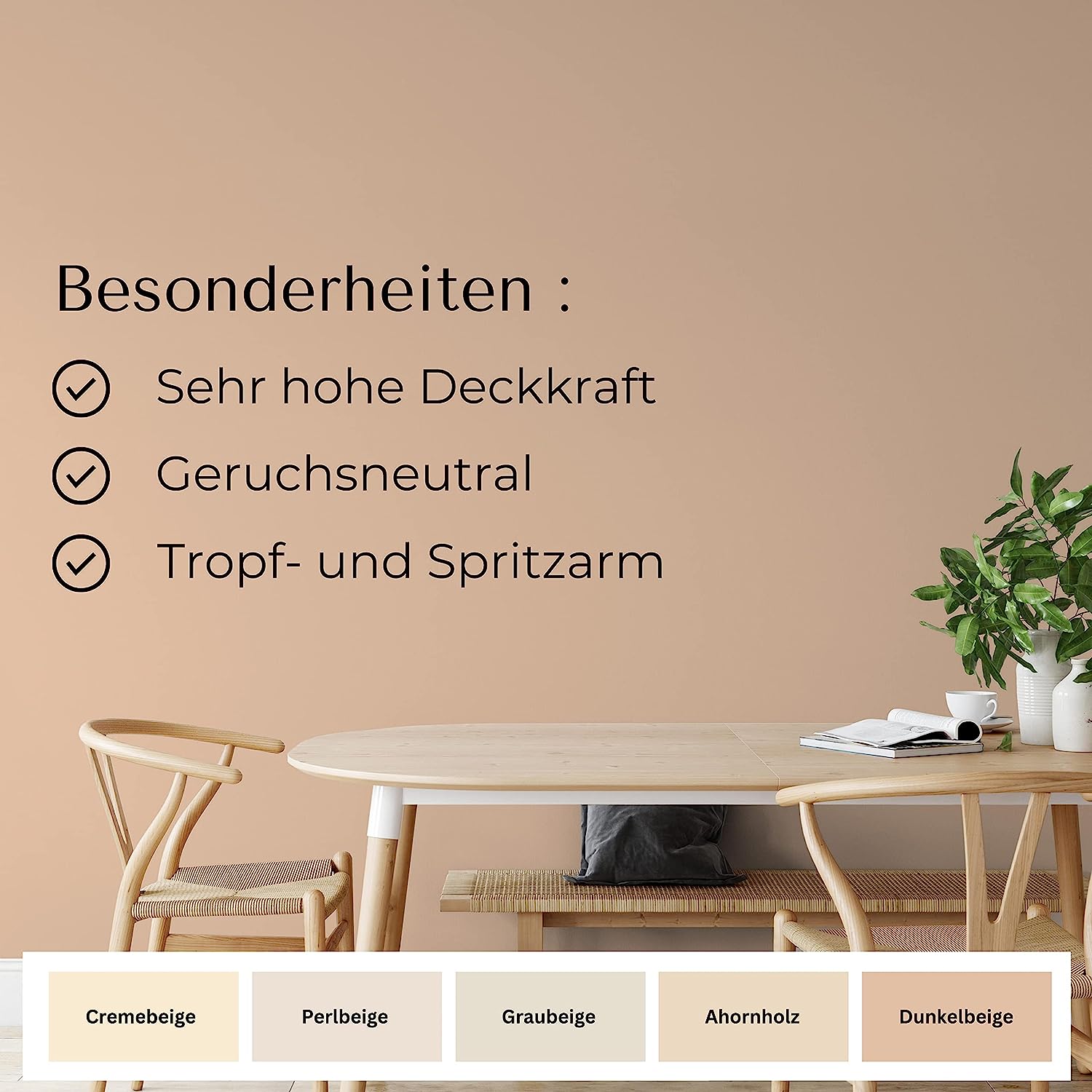 Fühl Dich Wohl Wandfarbe Dunkelbeige - 4251604912497 - Derendo