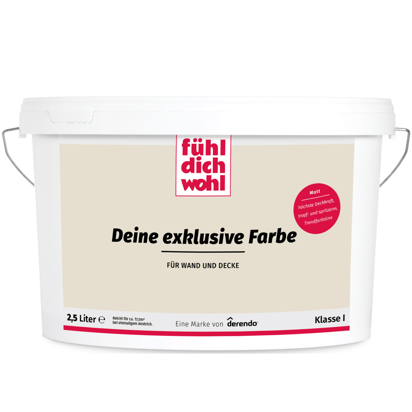 Fühl Dich Wohl Wandfarbe Graubeige - 4251604911827 - Derendo