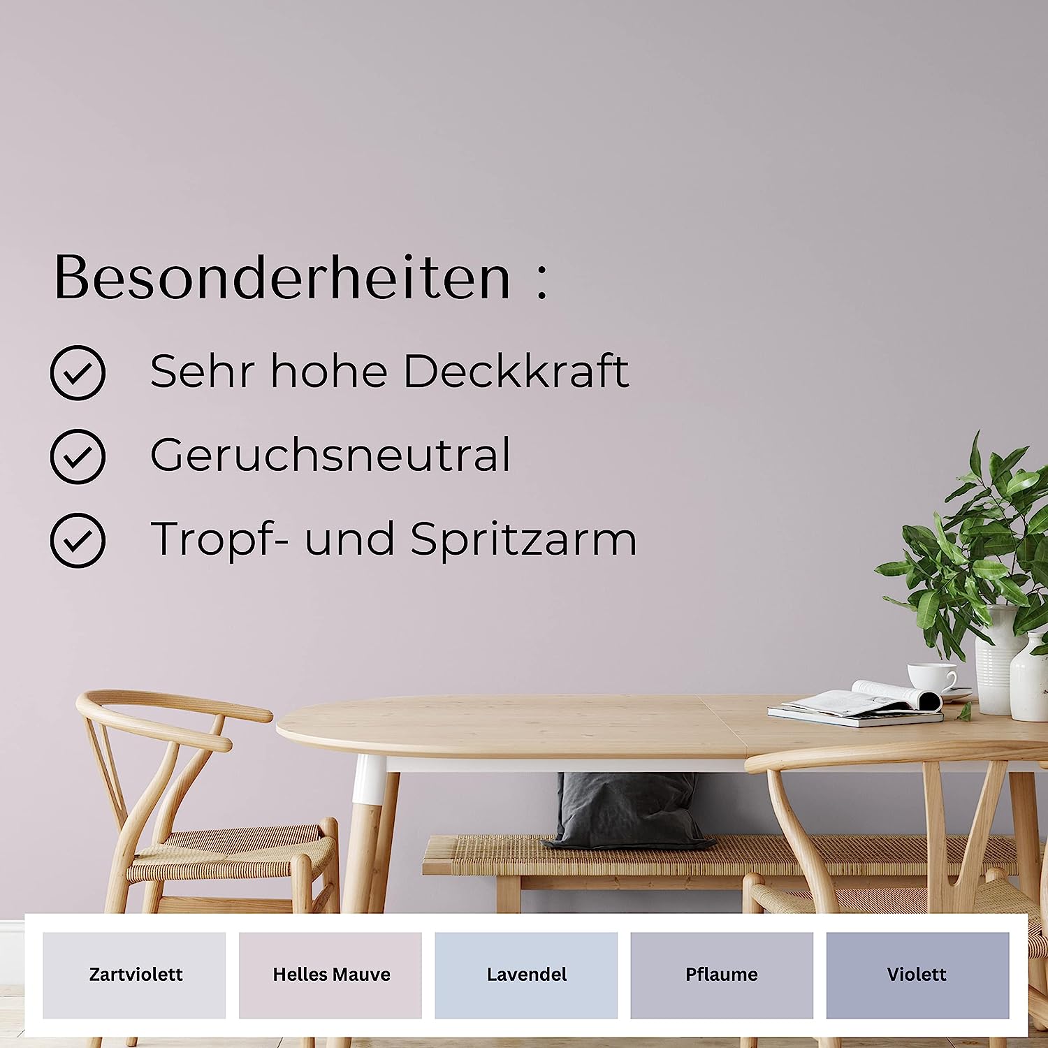 Fühl Dich Wohl Wandfarbe Helles Mauve - 4251604920553 - Derendo