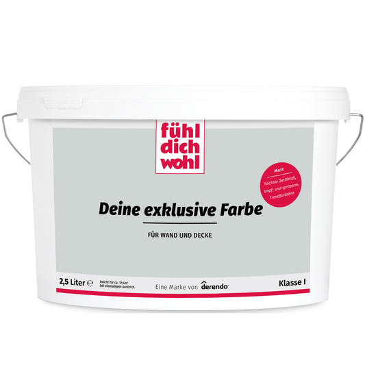 Fühl Dich Wohl Wandfarbe Hellgrau - 4251604910844 - Derendo