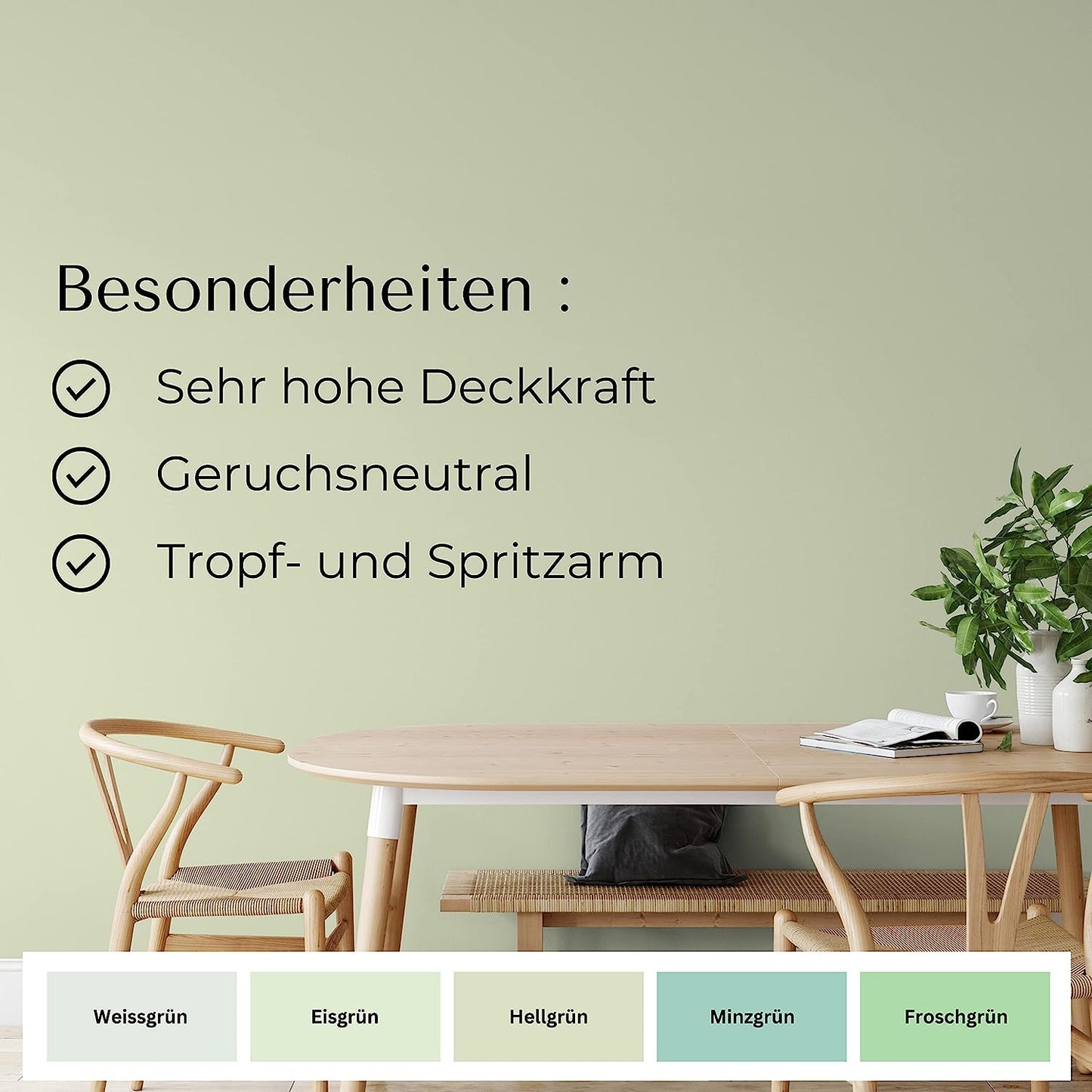 Fühl Dich Wohl Wandfarbe Hellgruen - 4251604910721 - Derendo