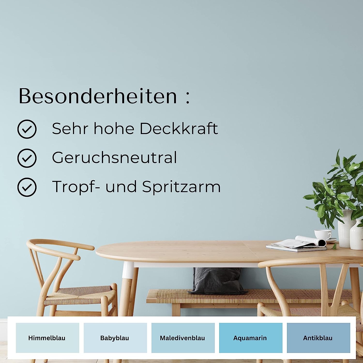 Fühl Dich Wohl Wandfarbe Himmelblau - 4251604911506 - Derendo
